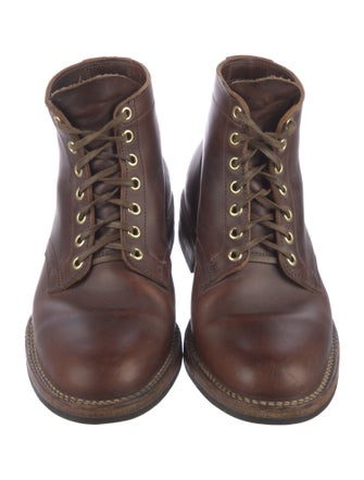 Viberg Leather Lace-Up Boots