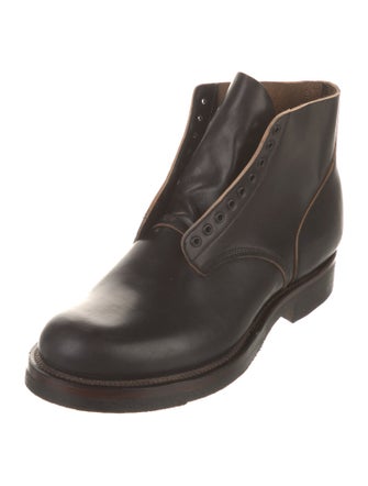 Viberg Leather Lace-Up Boots