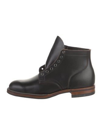Viberg Leather Lace-Up Boots