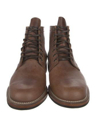Viberg Leather Lace-Up Boots