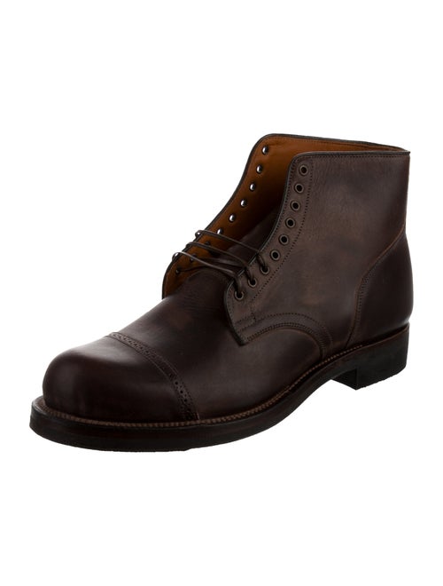 Viberg Leather Lace-Up Boots