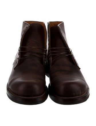 Viberg Leather Lace-Up Boots