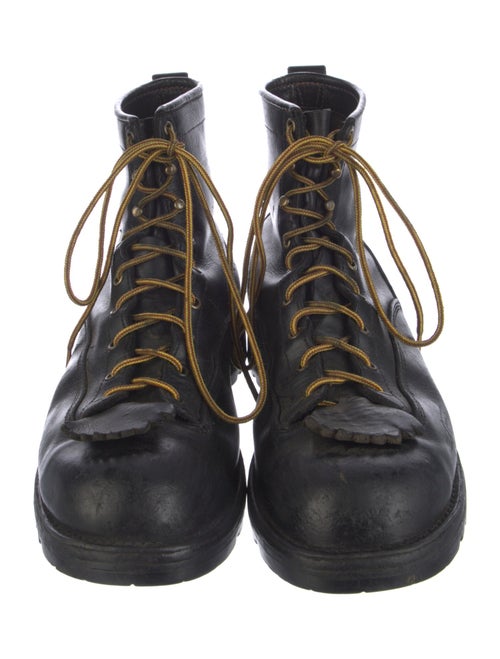 Viberg Leather Lace-Up Boots
