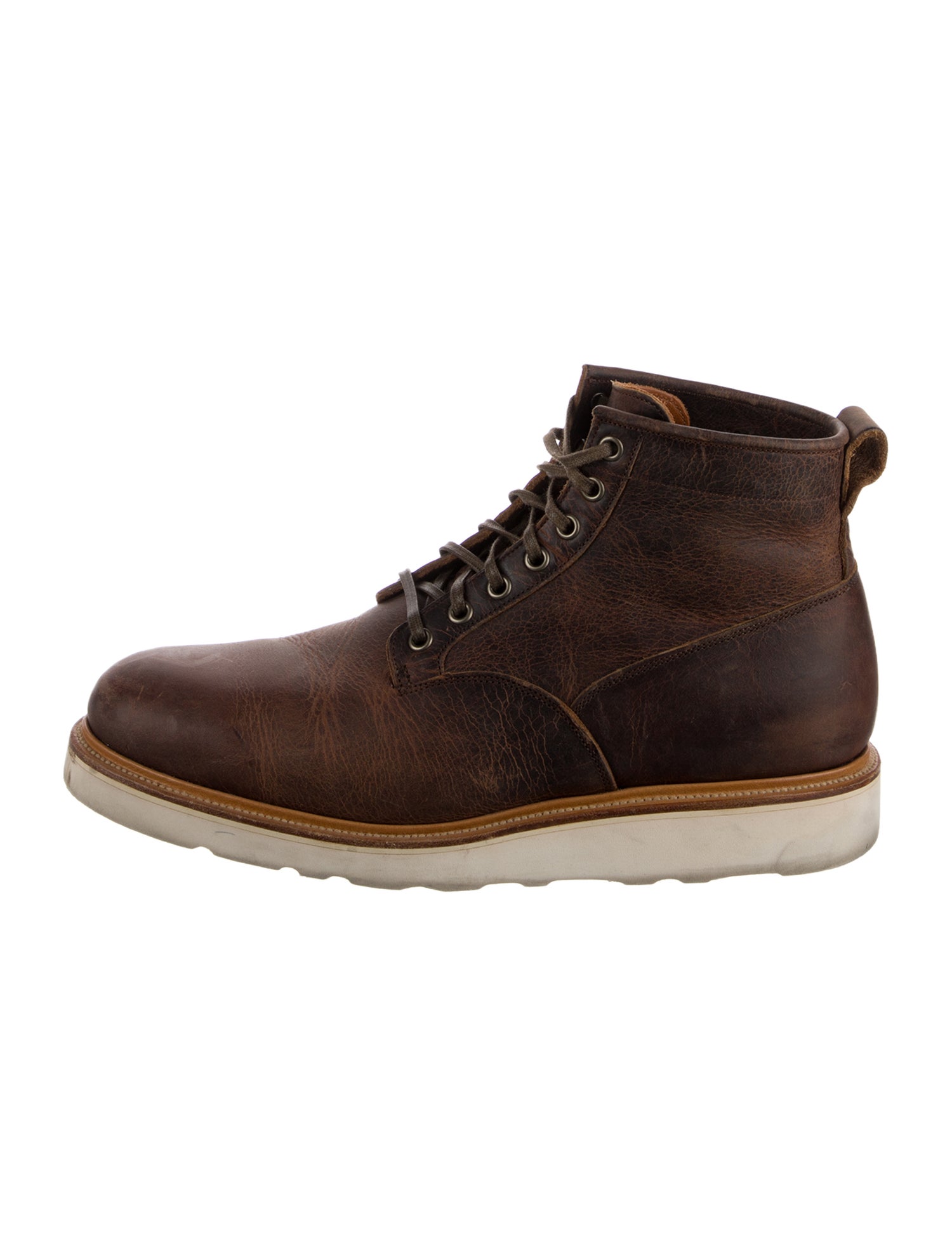 Viberg Leather Lace-Up Boots
