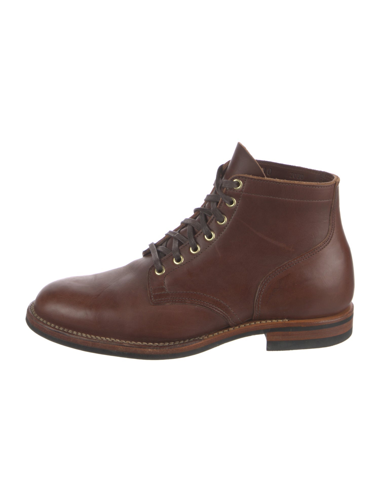 Viberg Leather Lace-Up Boots