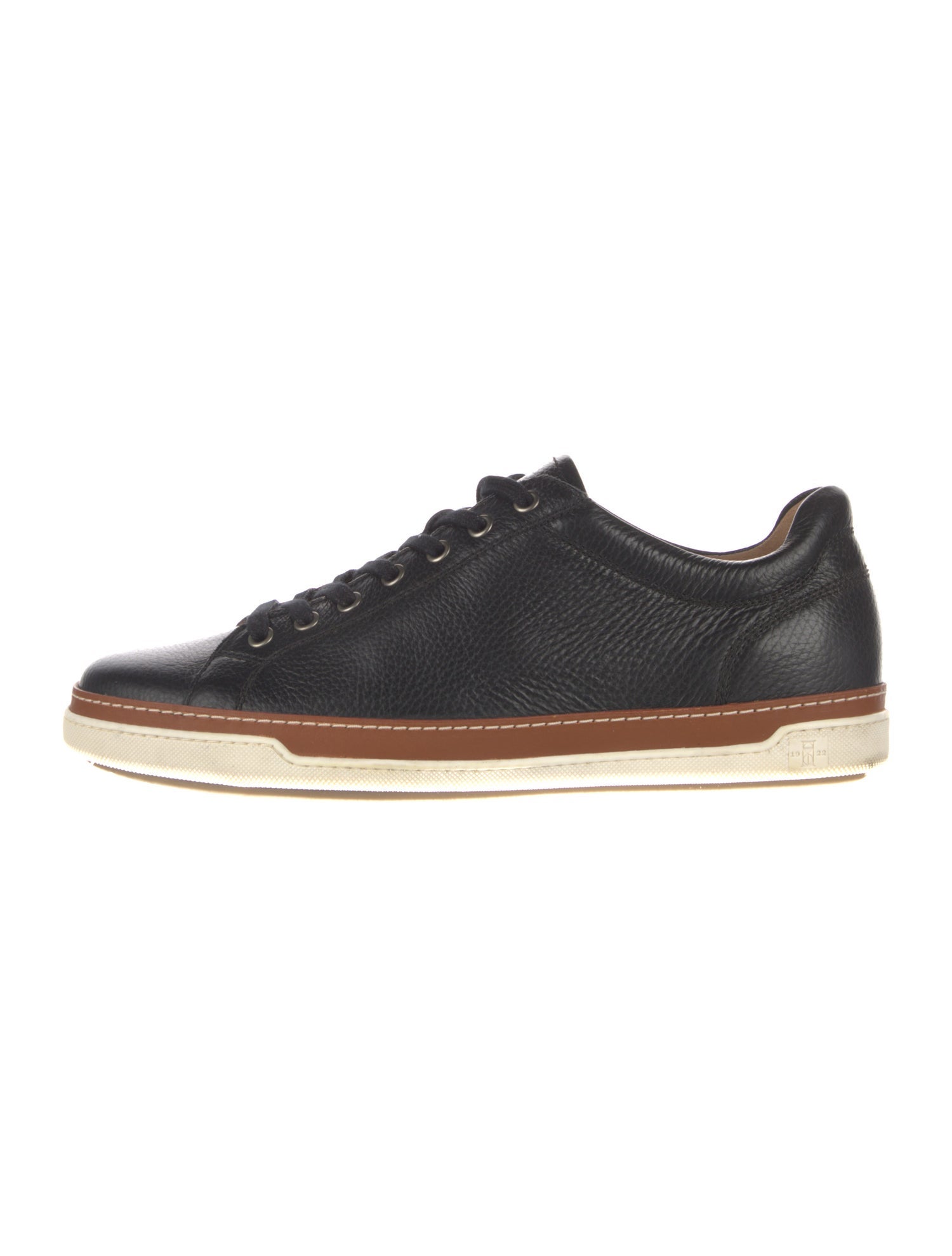 Viberg Leather Printed Sneakers