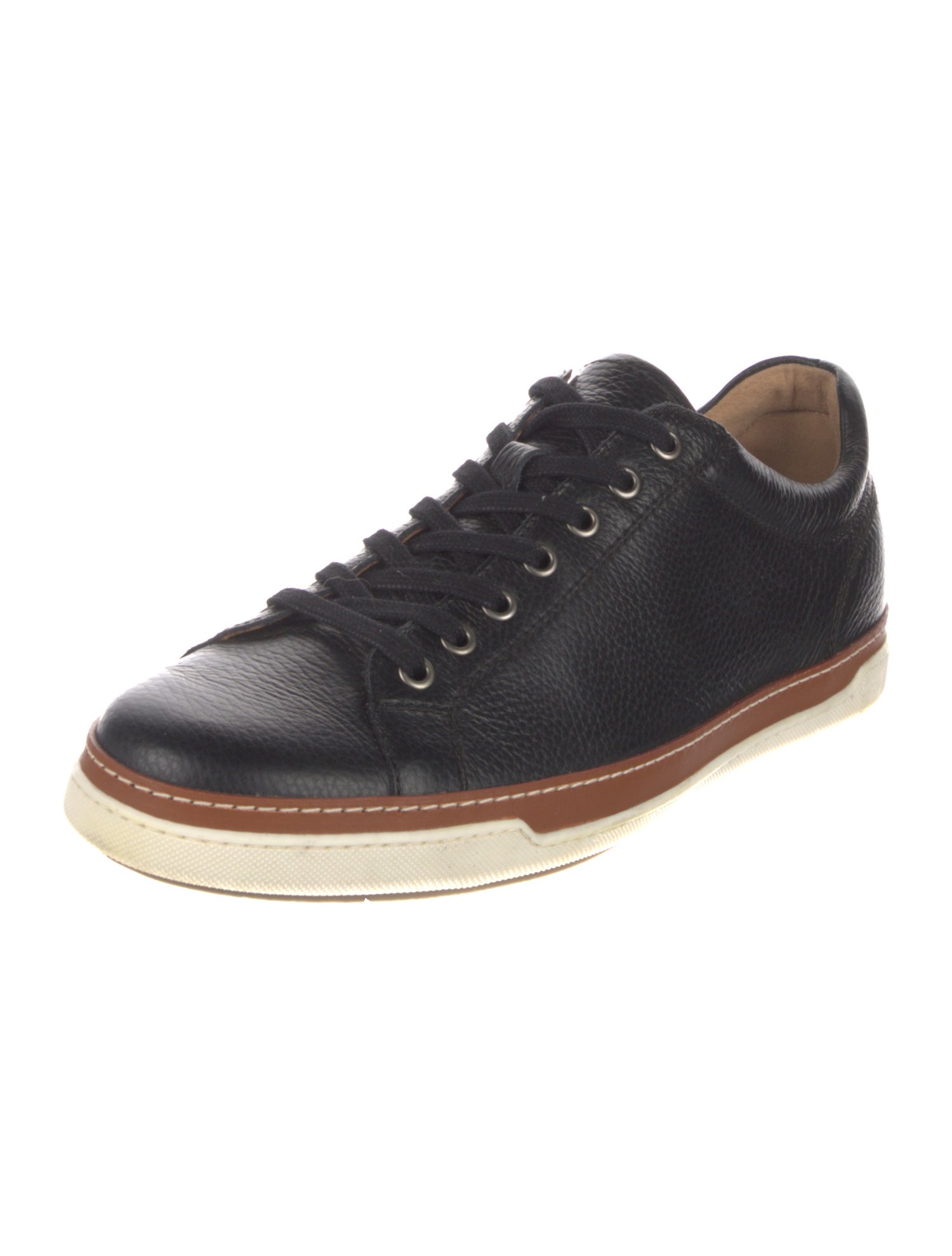 Viberg Leather Printed Sneakers