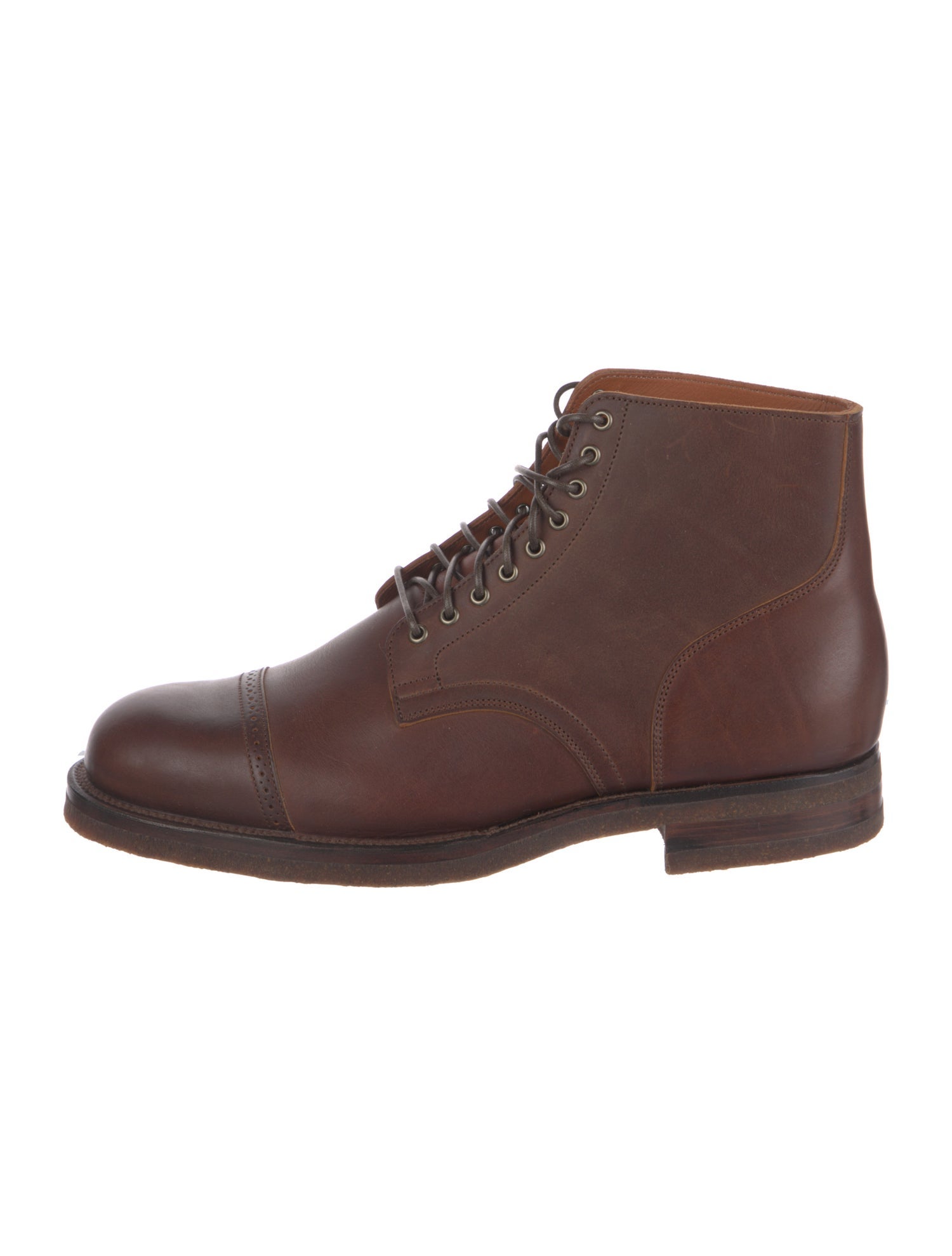 Viberg Leather Lace-Up Boots