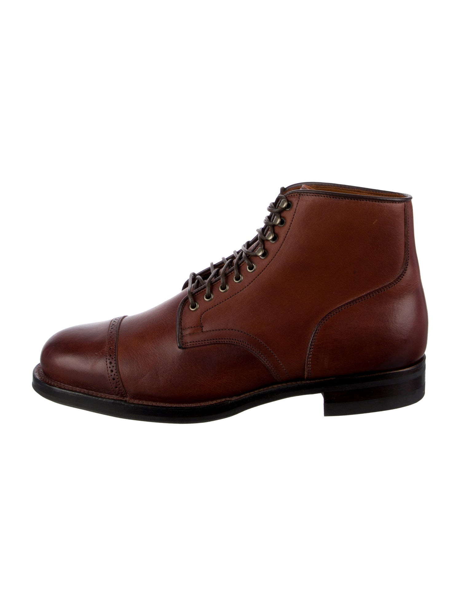 Viberg Leather Lace-Up Boots