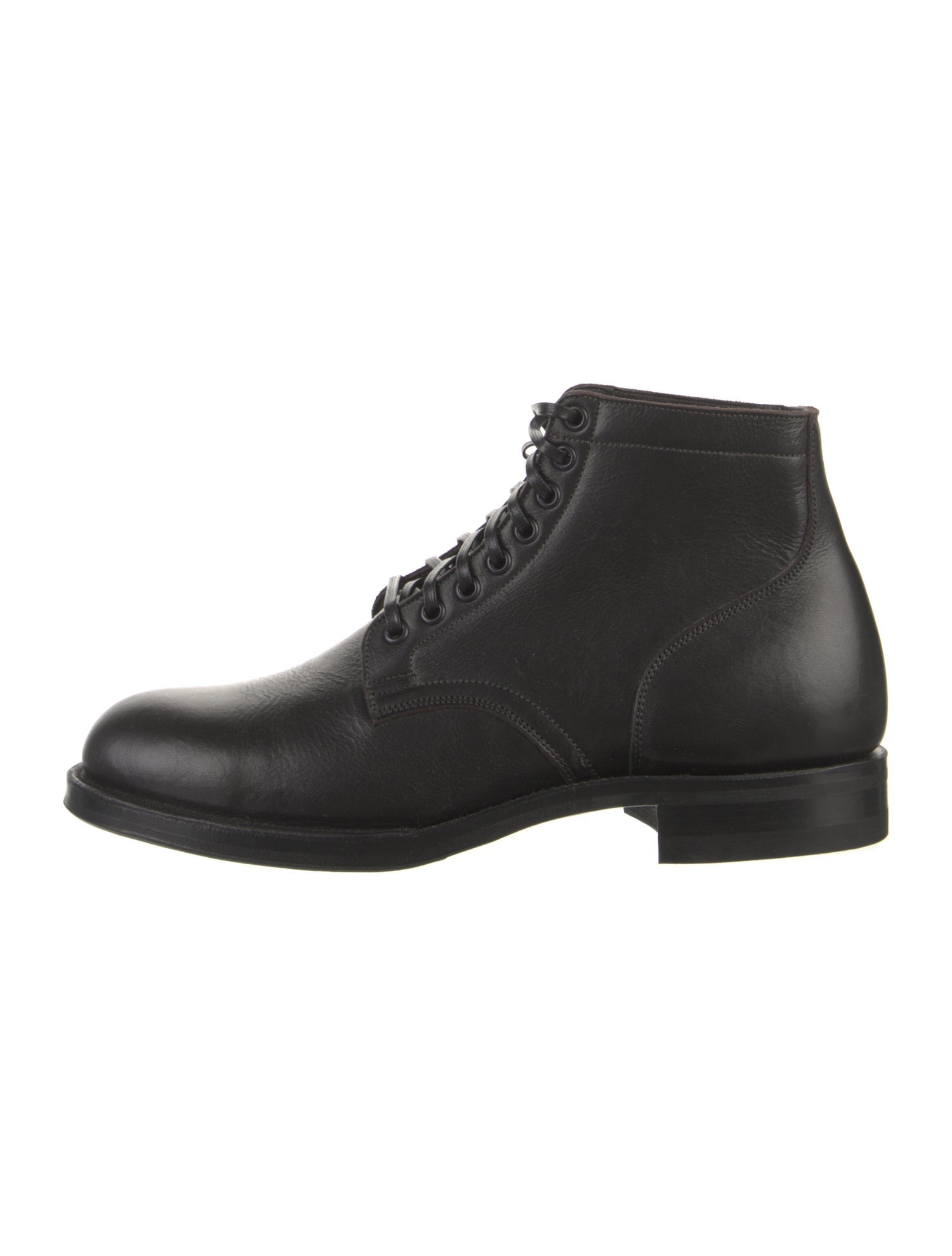 Viberg Leather Lace-Up Boots