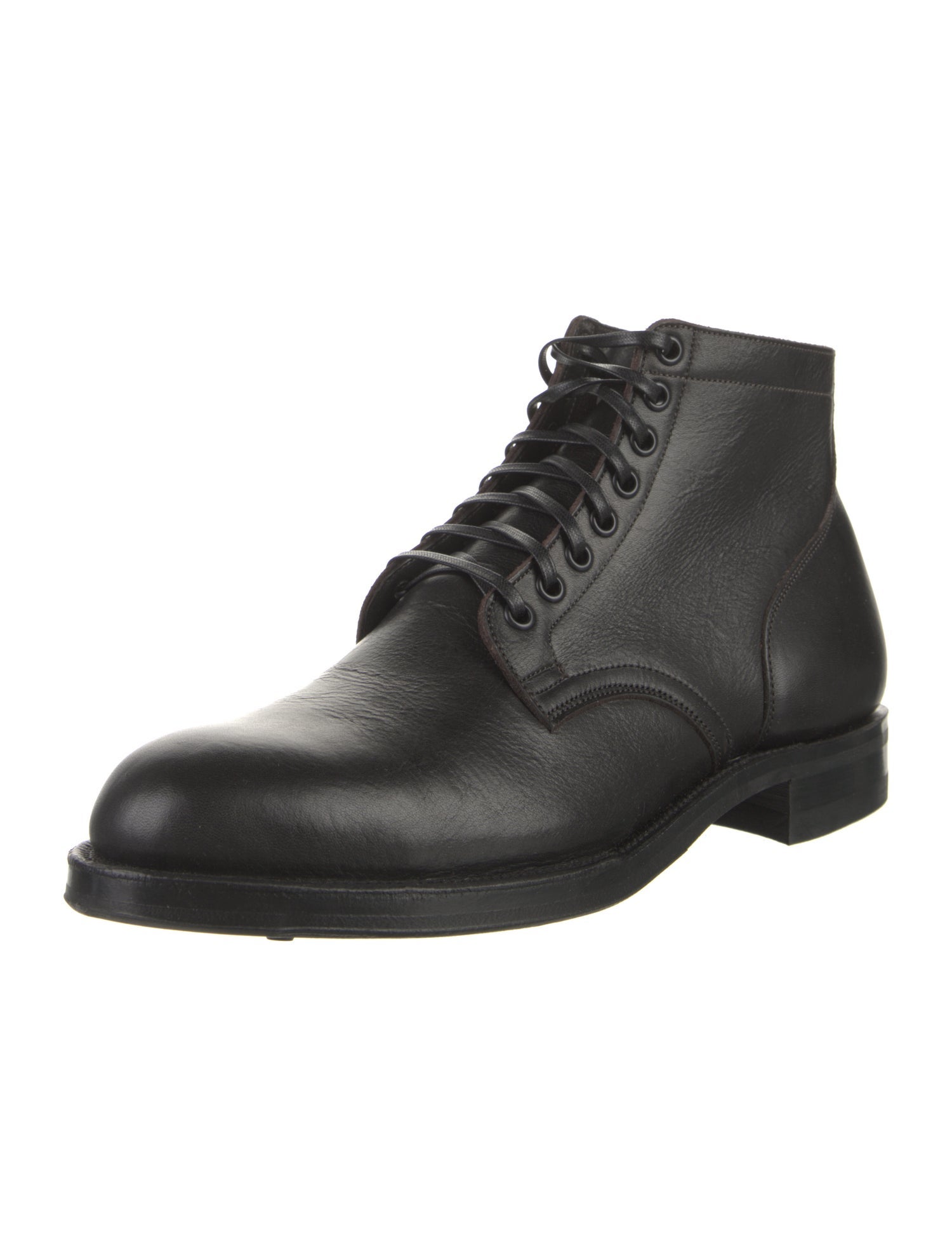 Viberg Leather Lace-Up Boots