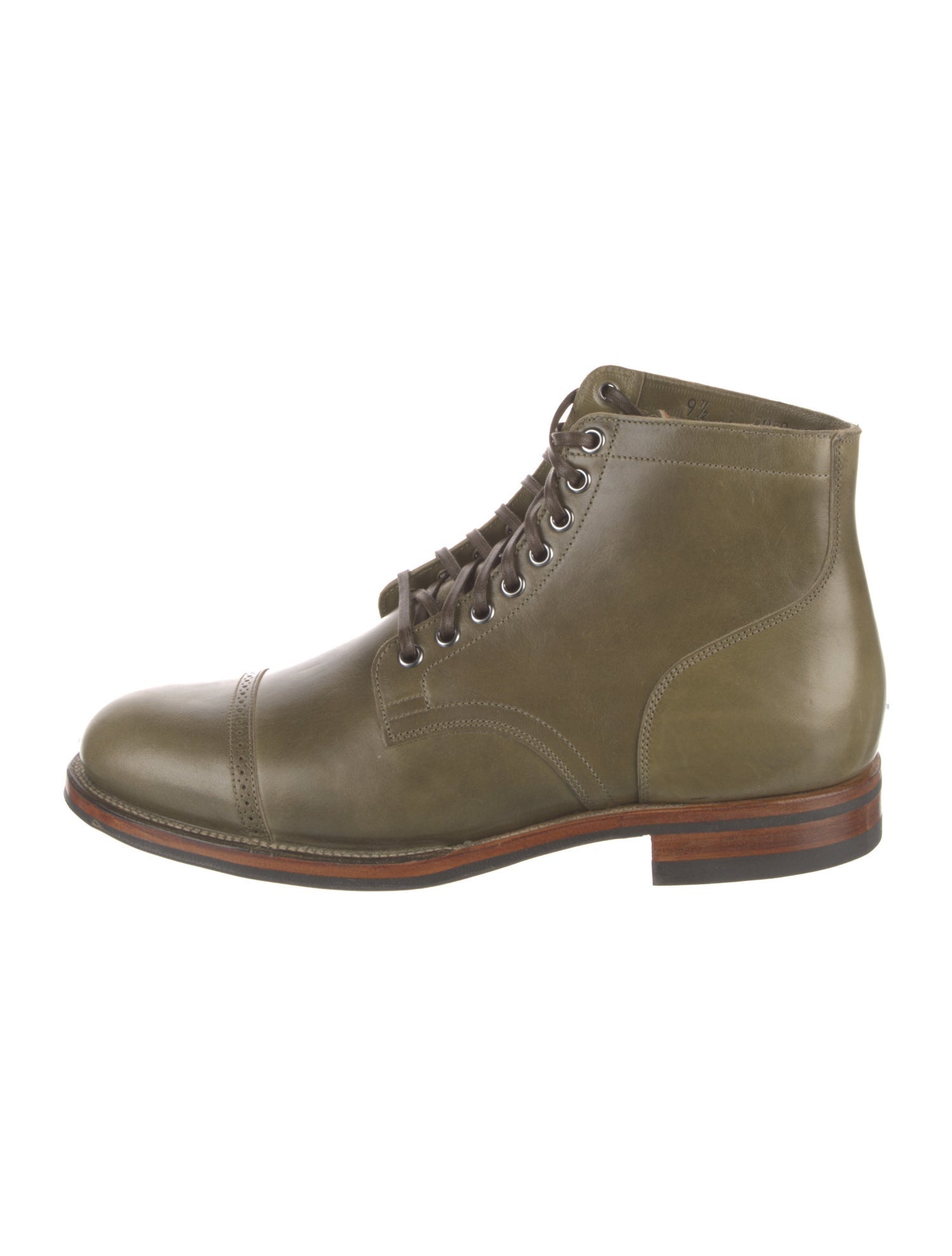 Viberg Leather Lace-Up Boots