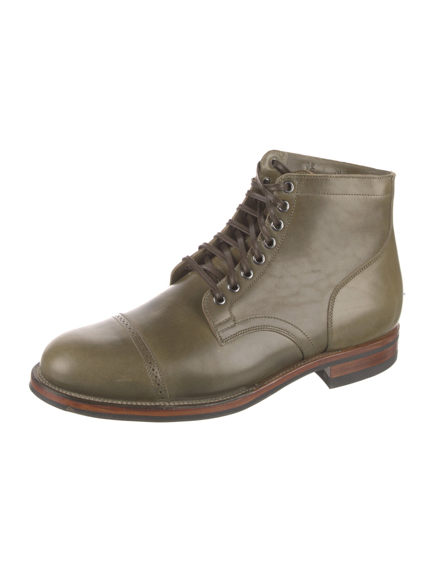 Viberg Leather Lace-Up Boots