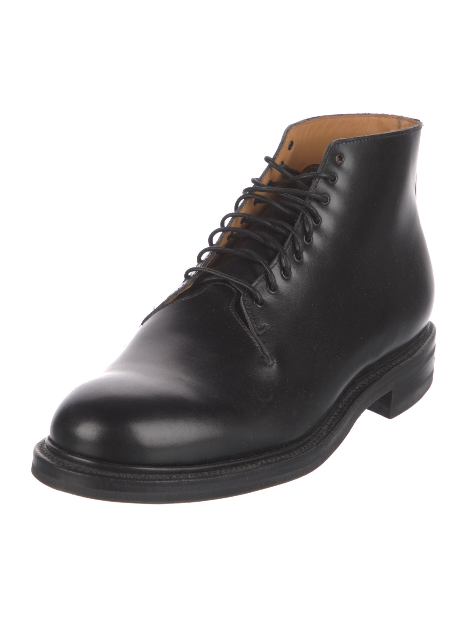 Viberg Leather Lace-Up Boots