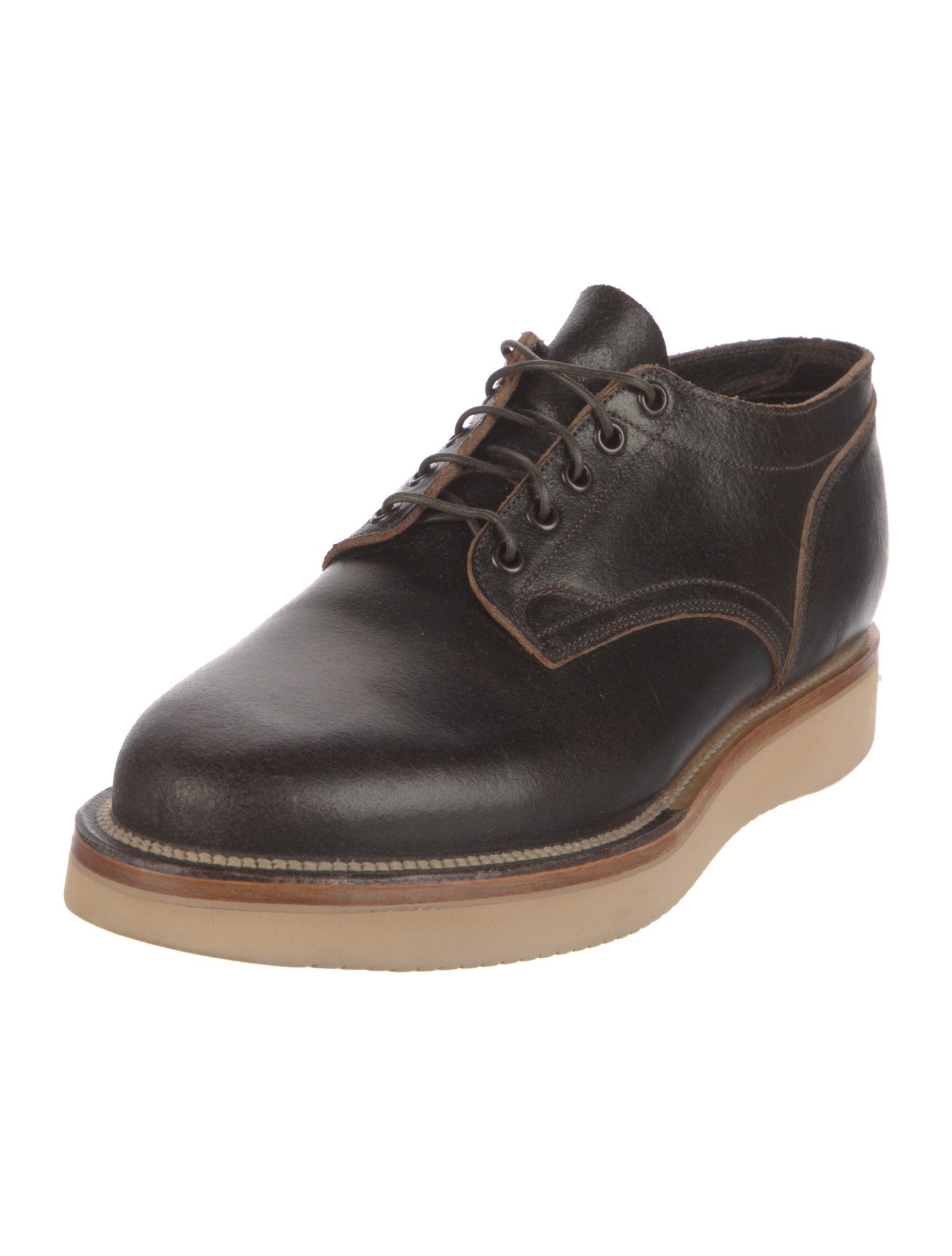 Viberg Leather Lace-Up Boots