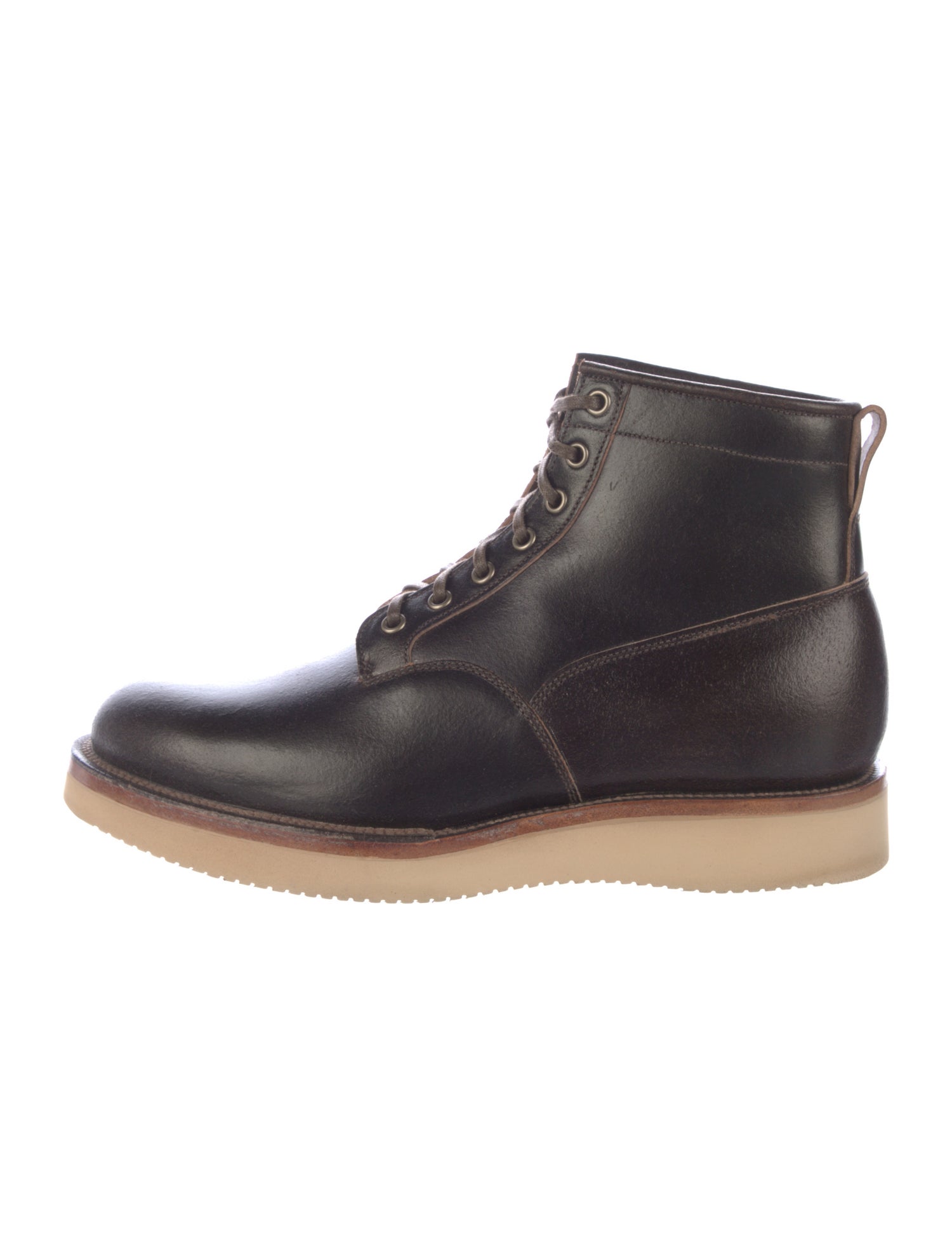 Viberg Leather Lace-Up Boots