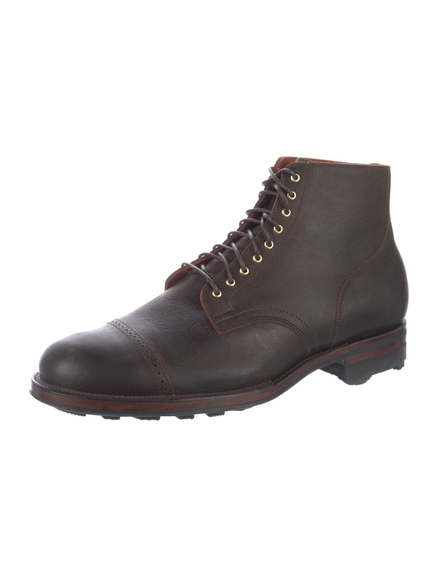 Viberg Leather Lace-Up Boots