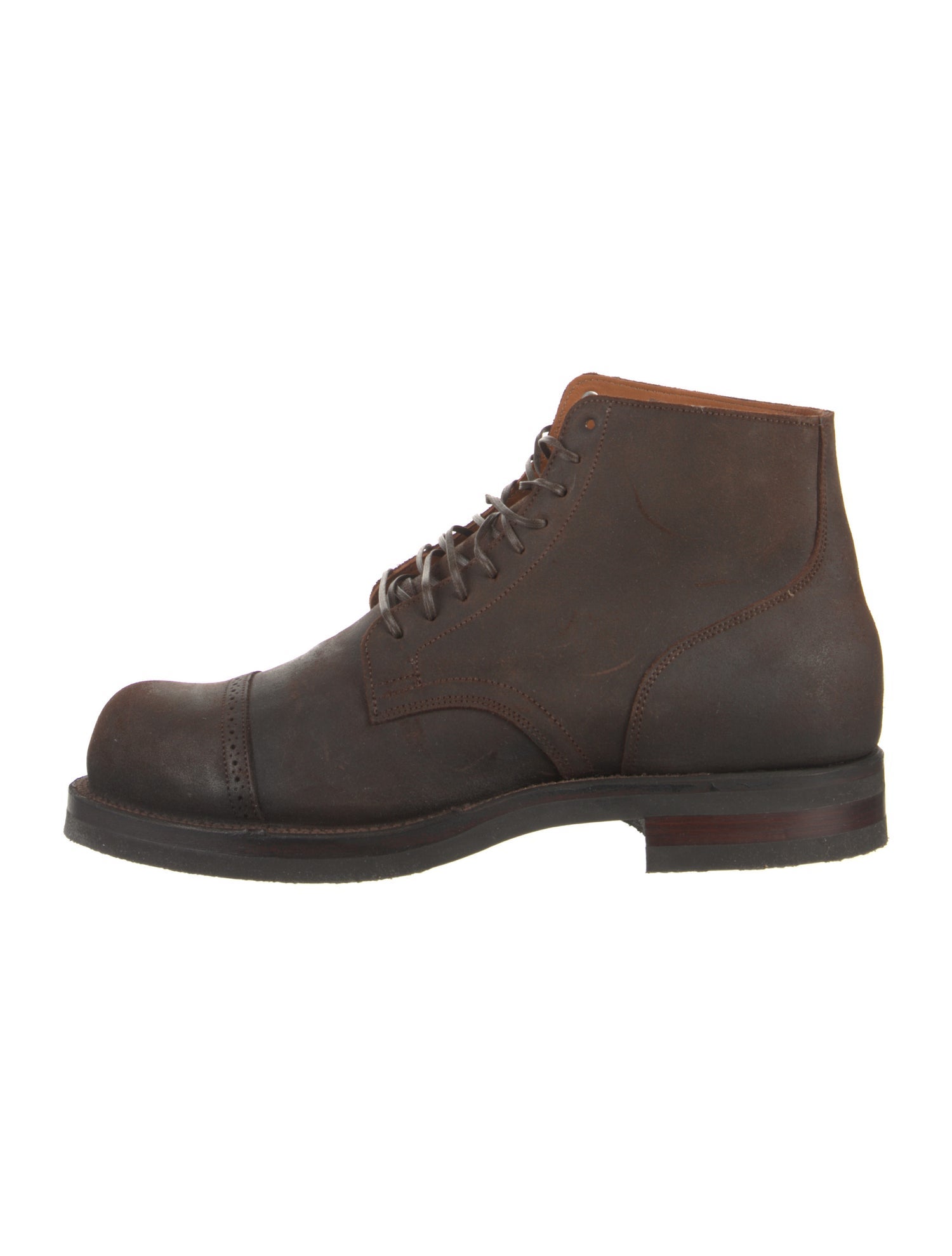 Viberg Leather Lace-Up Boots