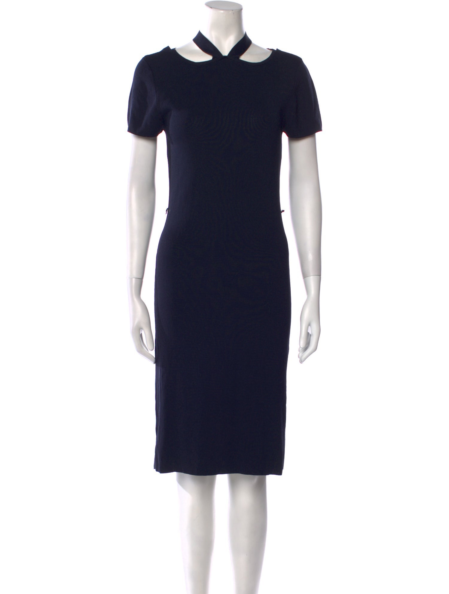 Vivienne by Vivienne Tam Mock Neck Knee-Length Dress