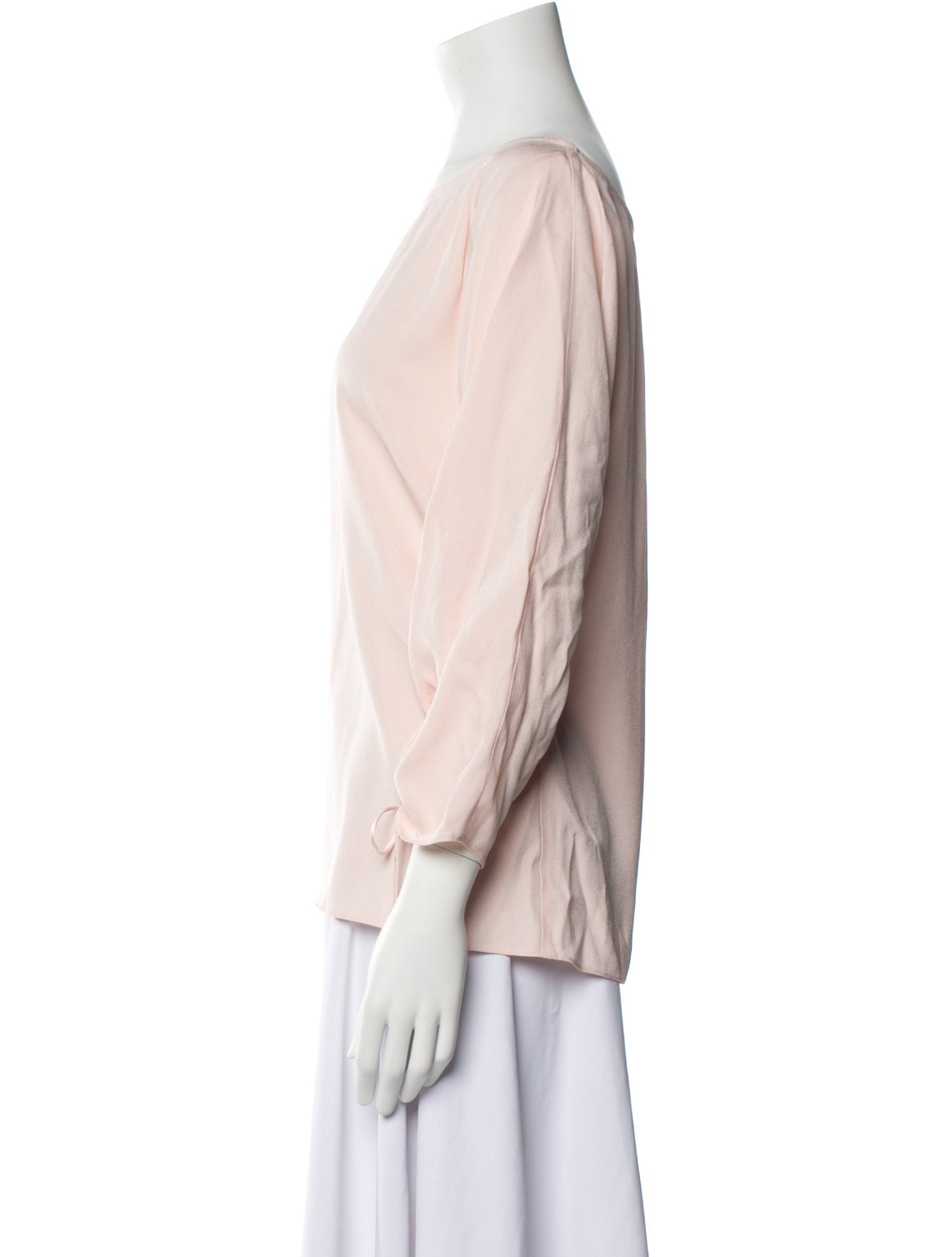 Vanessa Cocchiaro Bateau Neckline Three-Quarter Sleeve Blouse