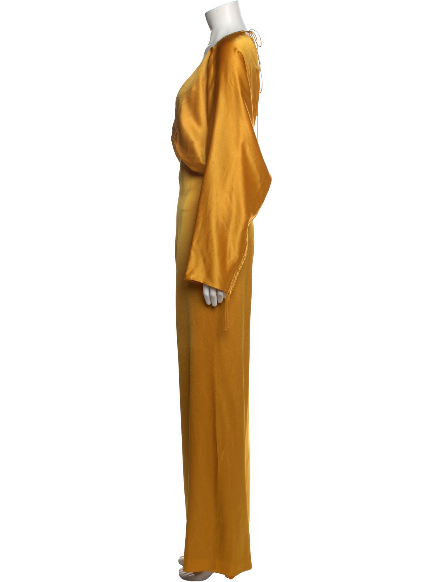 Vanessa Cocchiaro Satin Plunge Neckline Jumpsuit