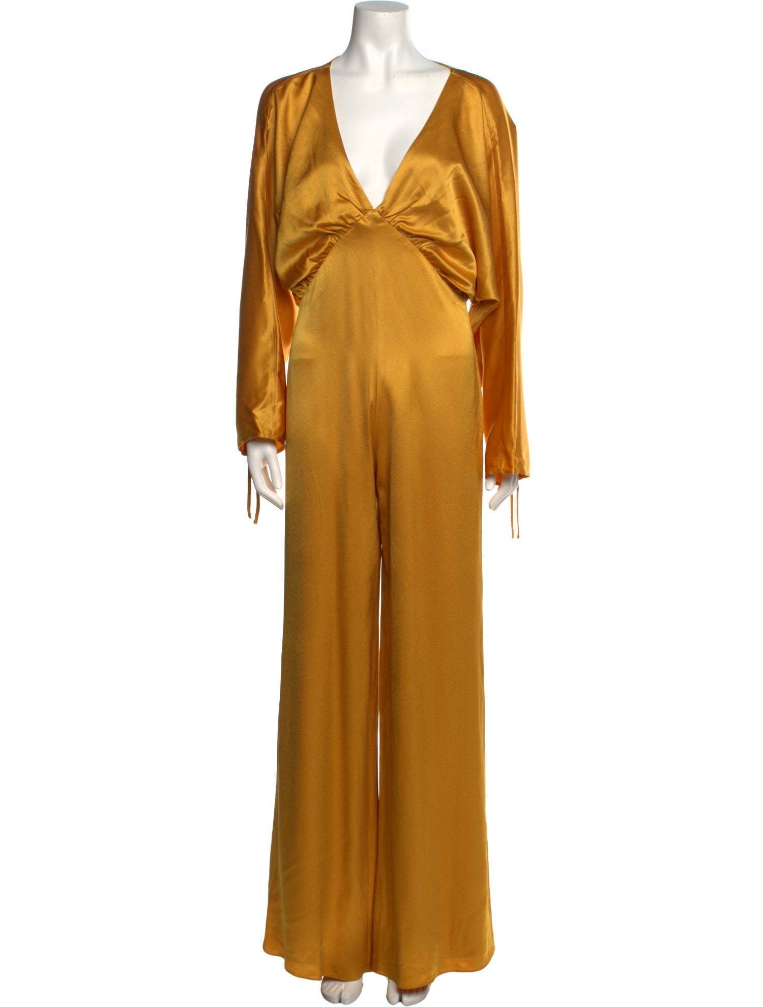 Vanessa Cocchiaro Satin Plunge Neckline Jumpsuit