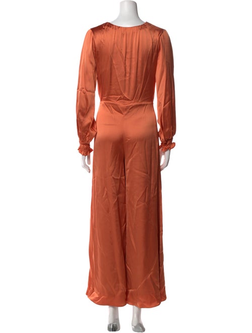 Vanessa Cocchiaro Satin Bateau Neckline Jumpsuit