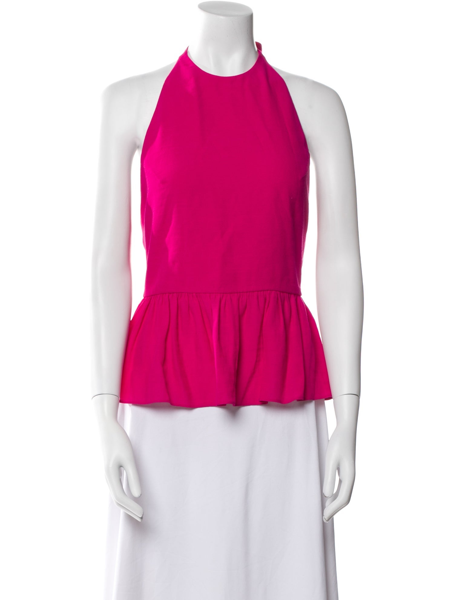 Vanessa Cocchiaro Halterneck Sleeveless Crop Top