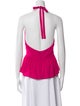 Vanessa Cocchiaro Halterneck Sleeveless Crop Top