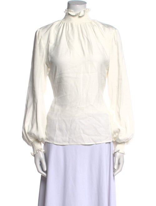 Vanessa Cocchiaro Mock Neck Long Sleeve Blouse