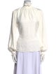 Vanessa Cocchiaro Mock Neck Long Sleeve Blouse