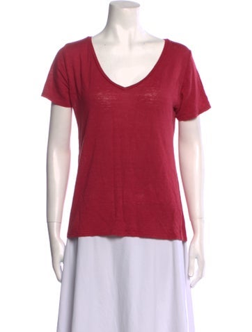 Velvet Canyon Tops Linen V-Neck T-Shirt XS