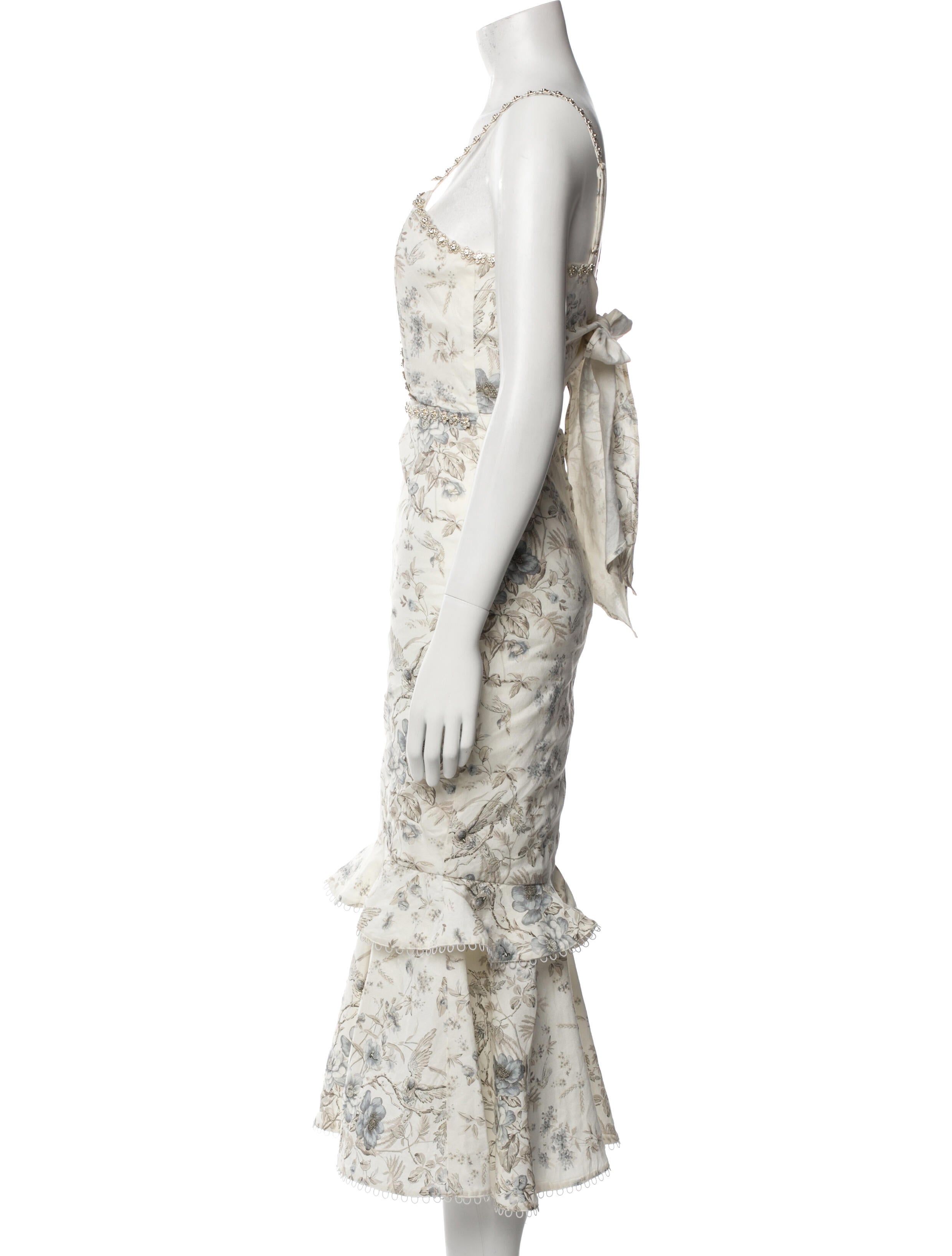 V. chapman Printed Long Dress