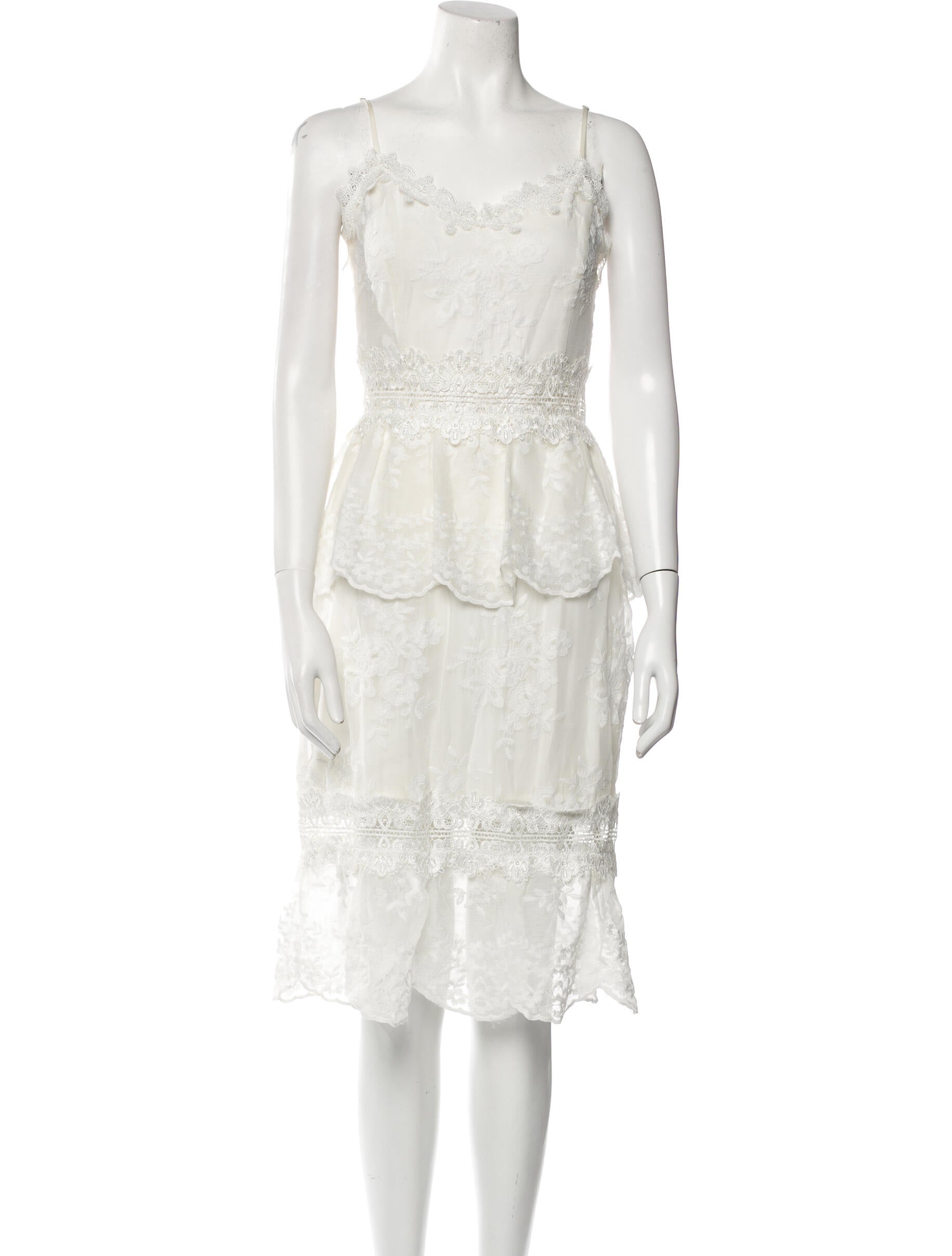 V. chapman V-Neck Midi Length Dress