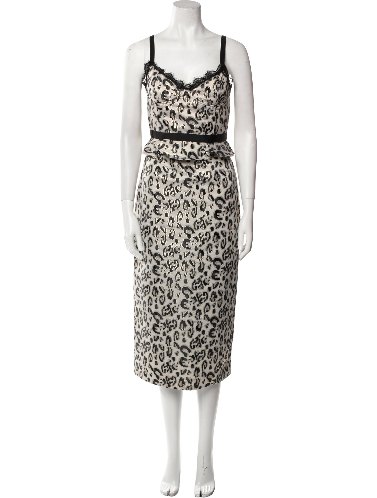 V. chapman Animal Print Midi Length Dress w/ Tags