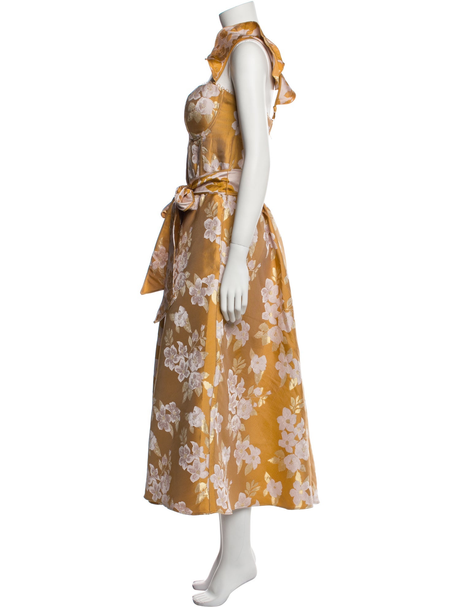 V. chapman Floral Print Midi Length Dress