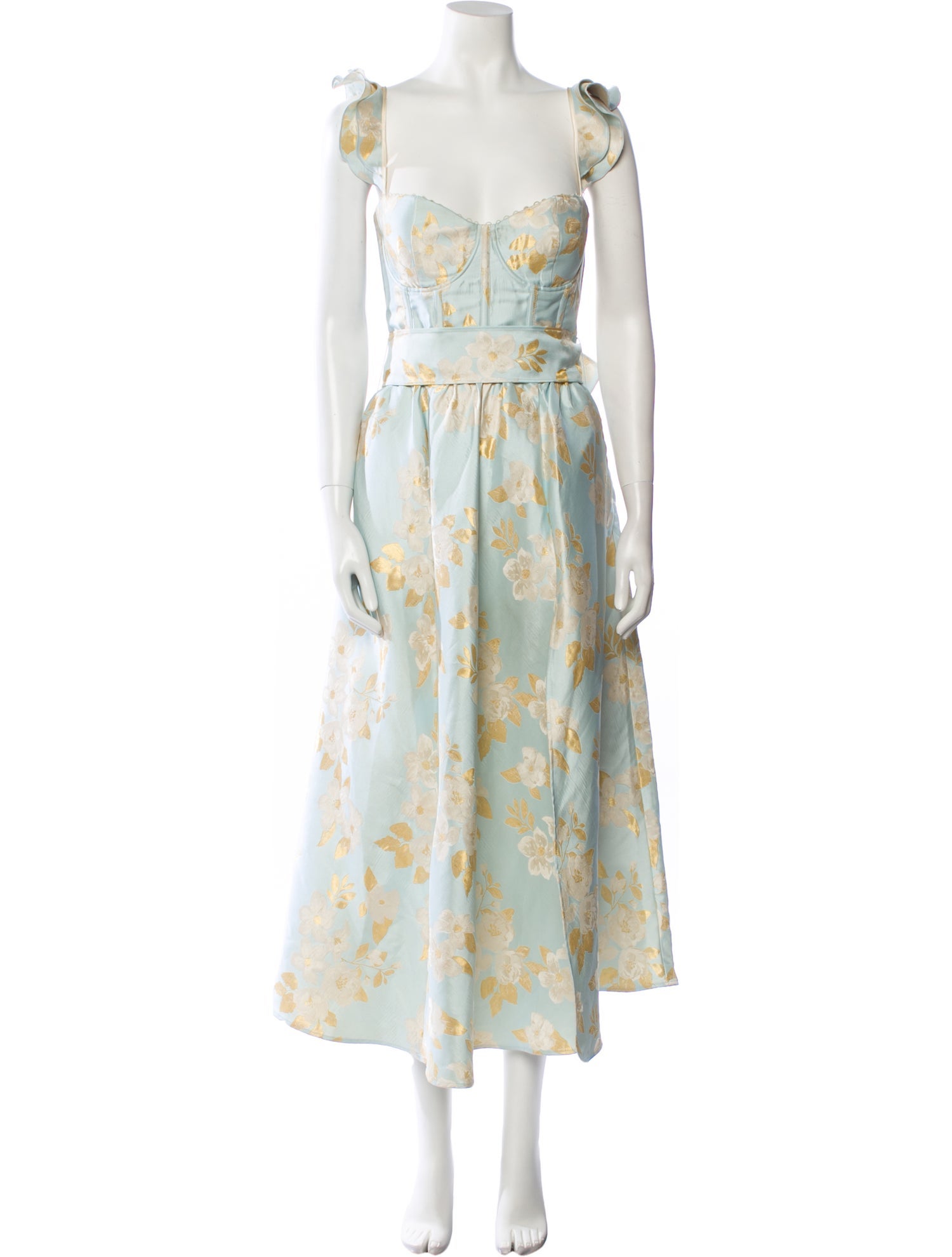 V. chapman Floral Print Long Dress