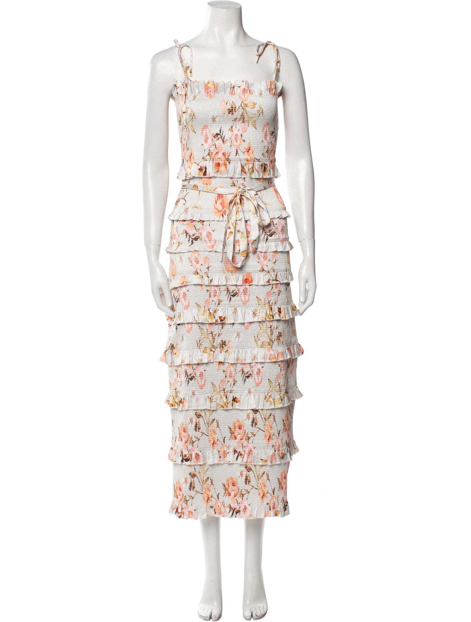 V. chapman Floral Print Long Dress