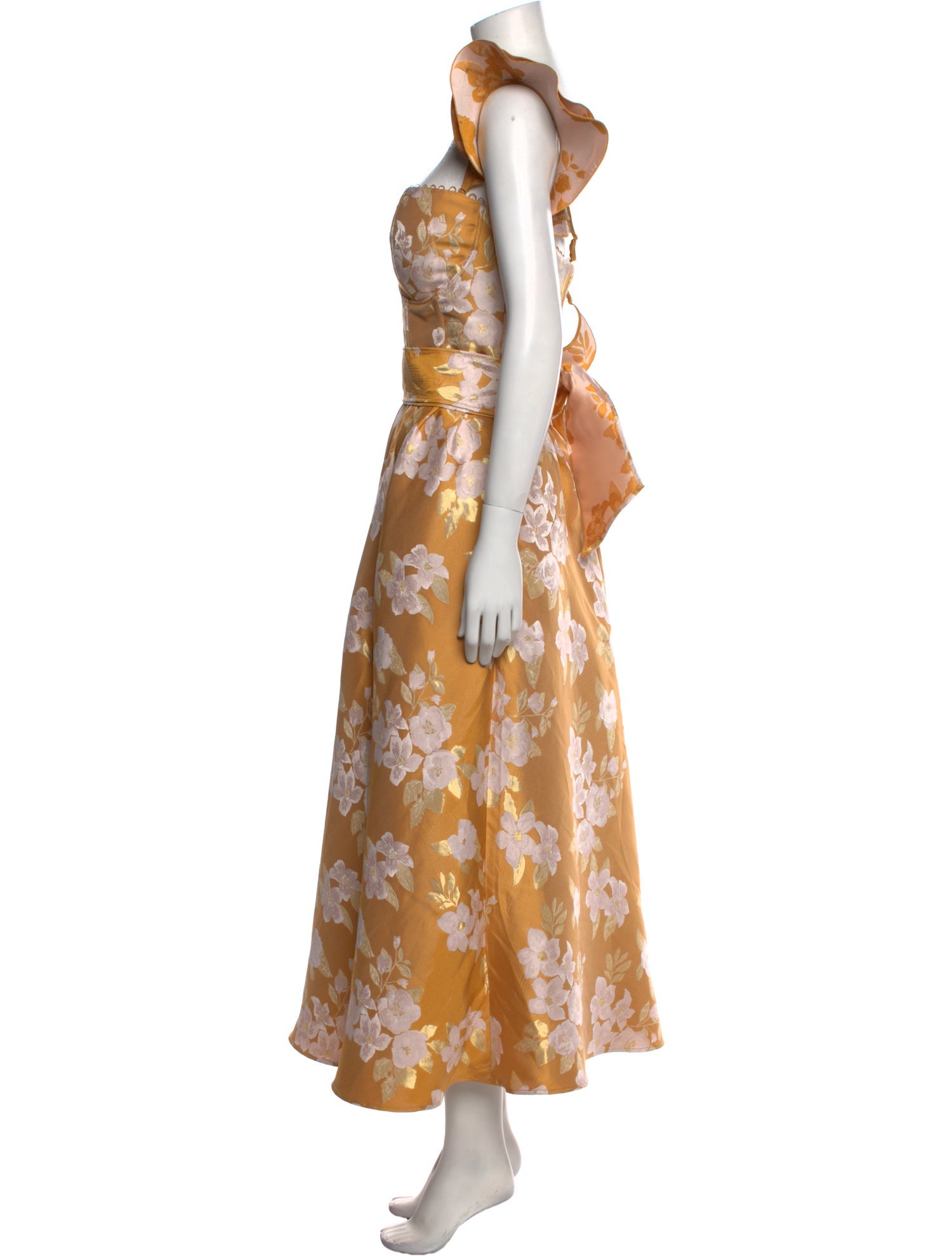 V. chapman Floral Print Long Dress w/ Tags