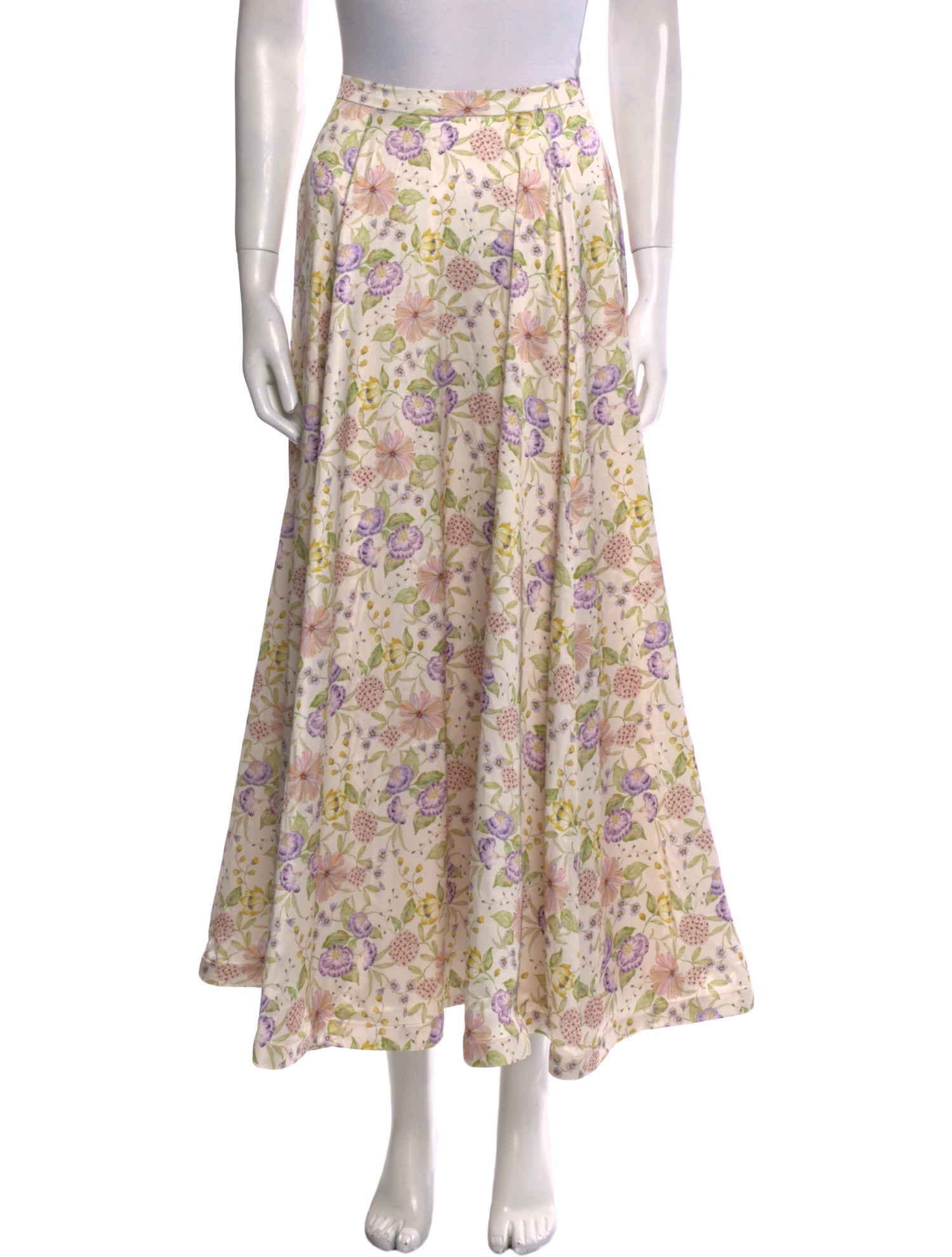 V. chapman Floral Print Long Skirt