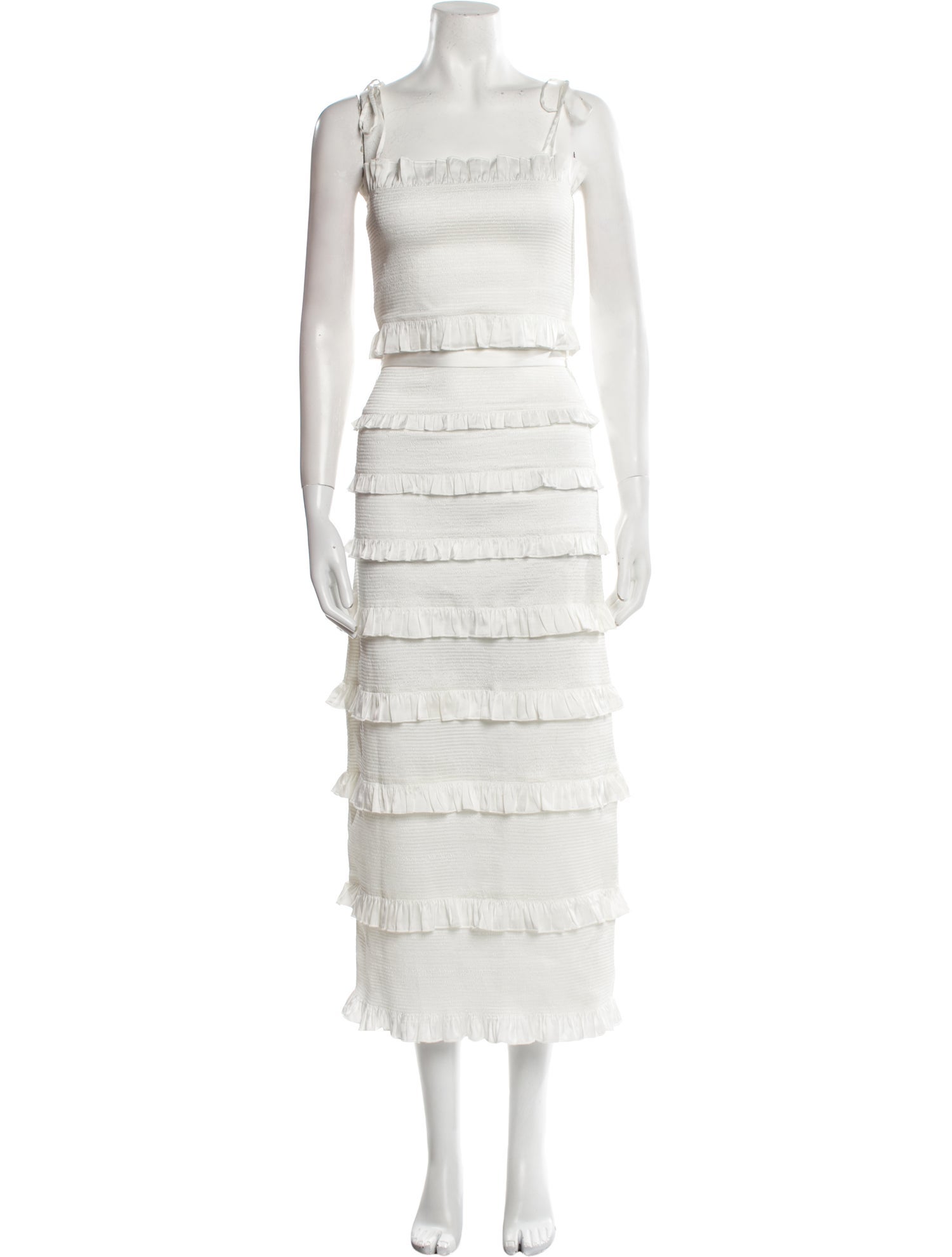 V. chapman Square Neckline Midi Length Dress