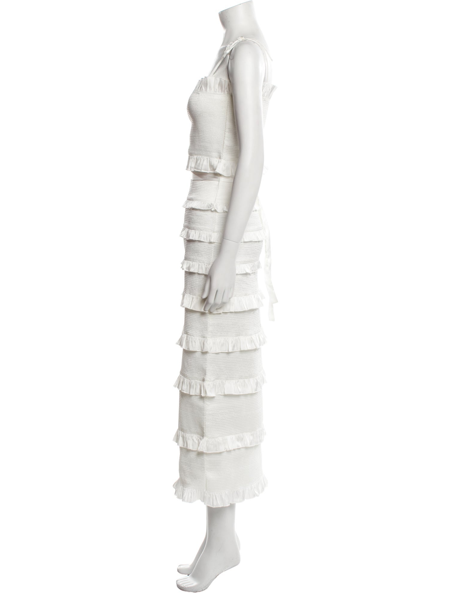 V. chapman Square Neckline Midi Length Dress