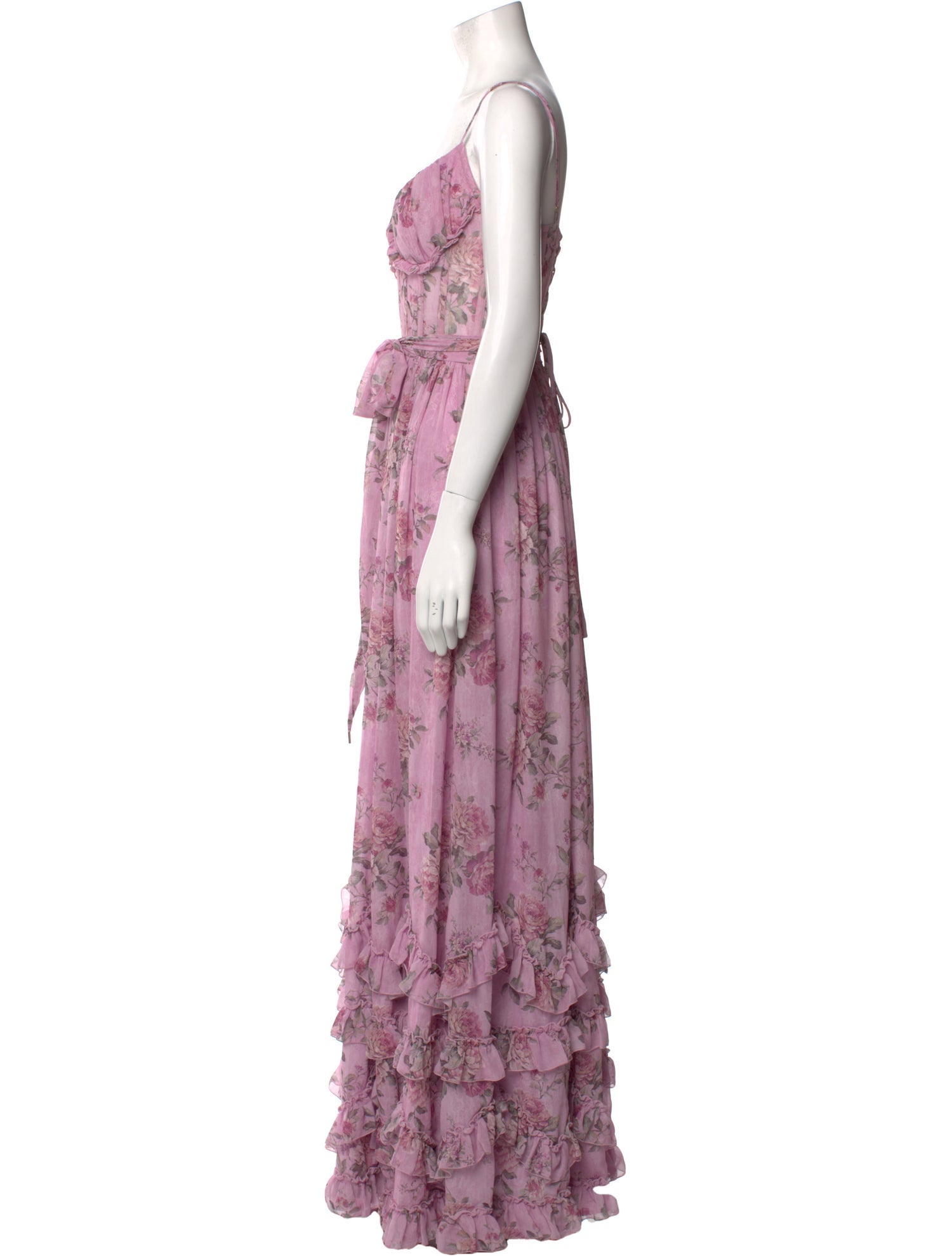 V. chapman Floral Print Long Dress