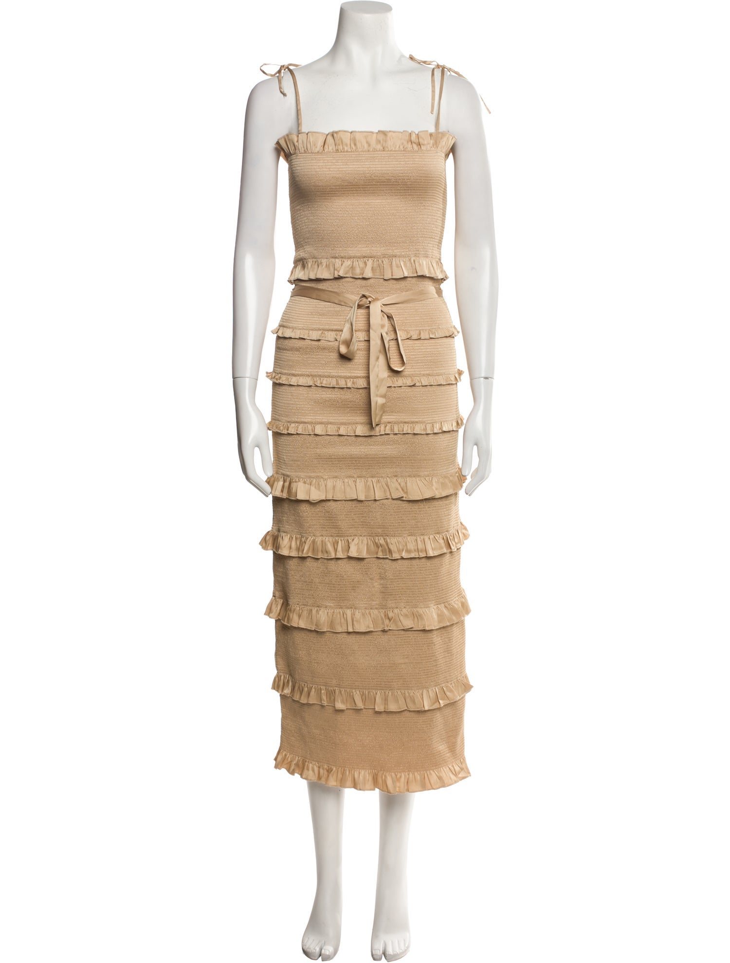 V. chapman Square Neckline Long Dress