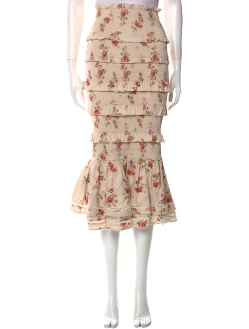 V. chapman Linen Midi Length Skirt