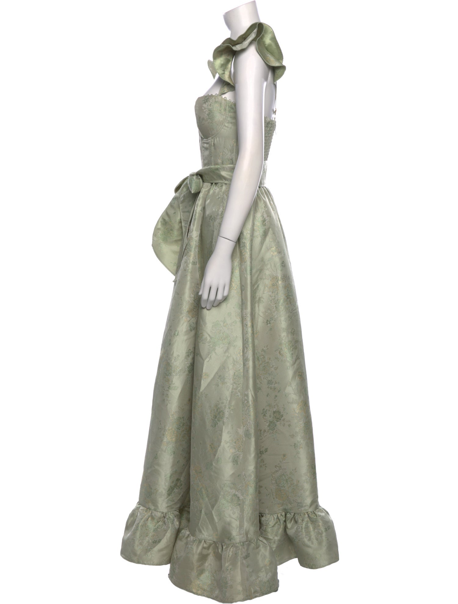 V. chapman Square Neckline Midi Length Dress