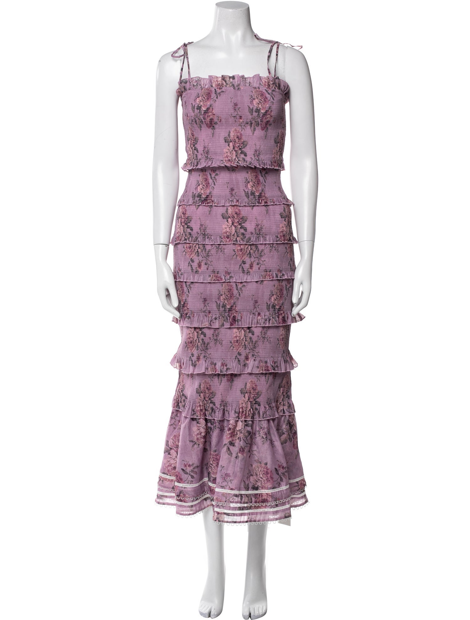 V. chapman Floral Print Long Dress