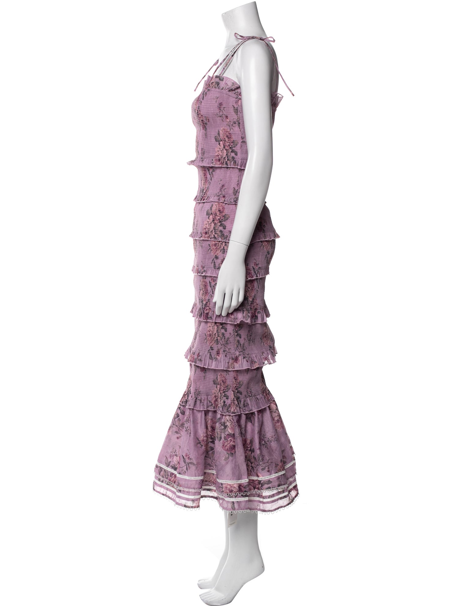 V. chapman Floral Print Long Dress