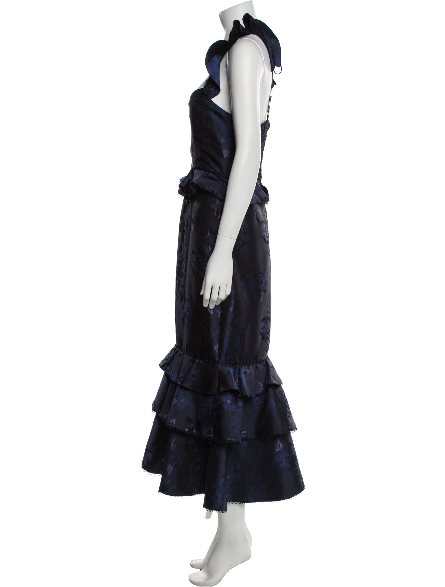 V. chapman Floral Print Long Dress