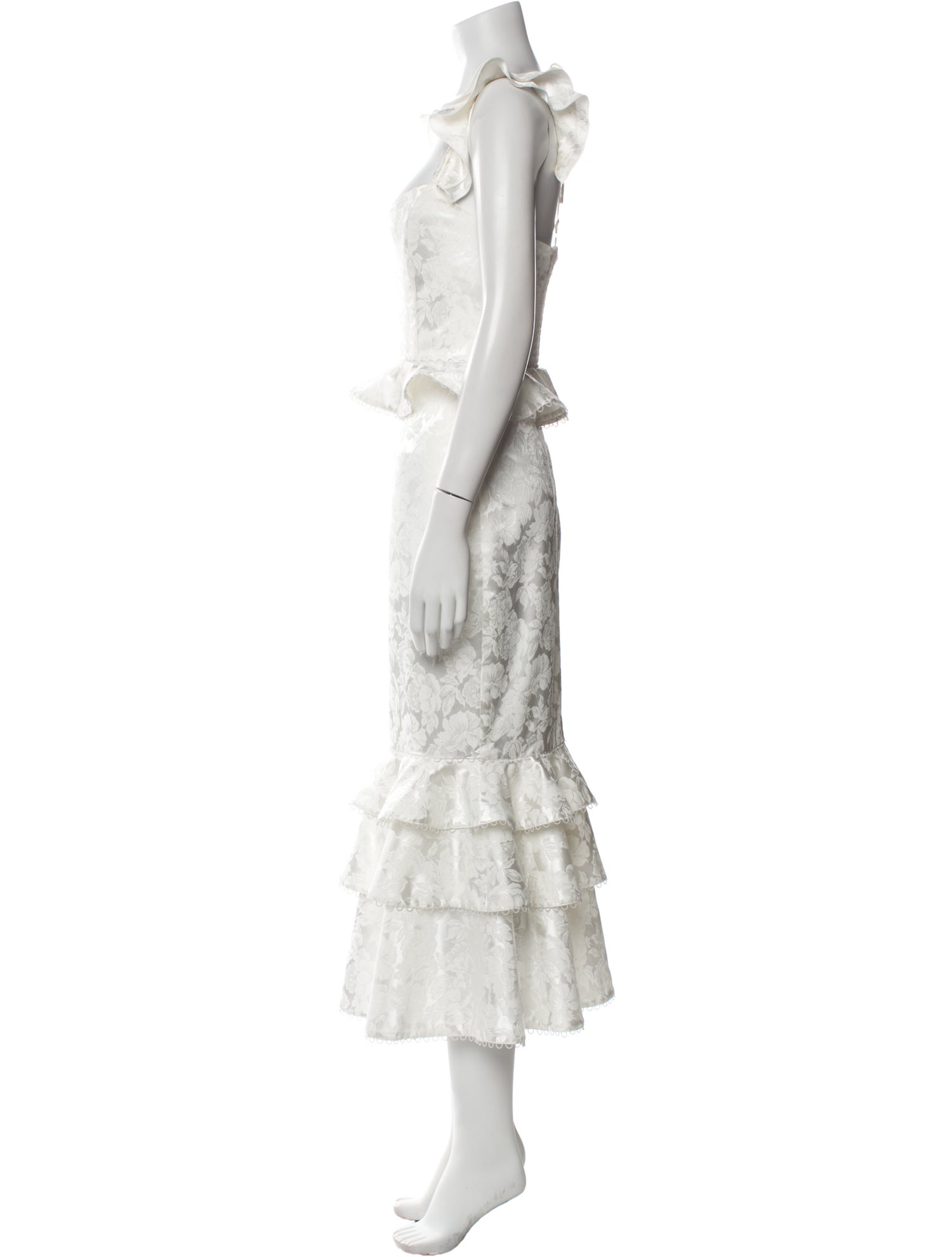 V. chapman Floral Print Long Dress